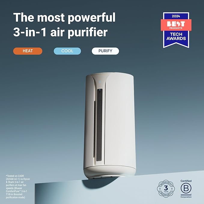 Blueair ComfortPure™ 3-in-1 T10i Air Purifier - Heat, Cool, Purify