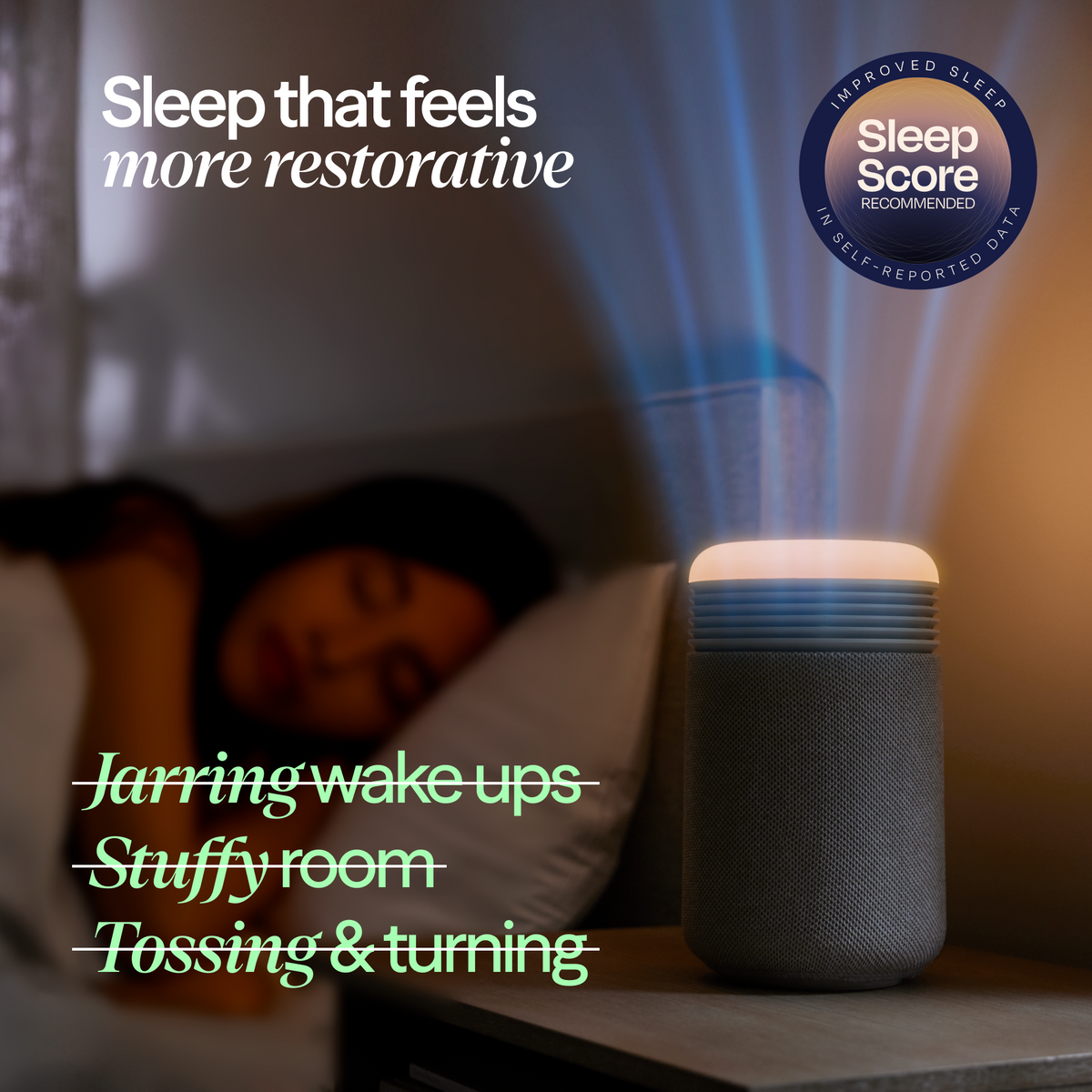 Blueair Mini Restful™ Air Purifier with Sunrise Clock – Blue