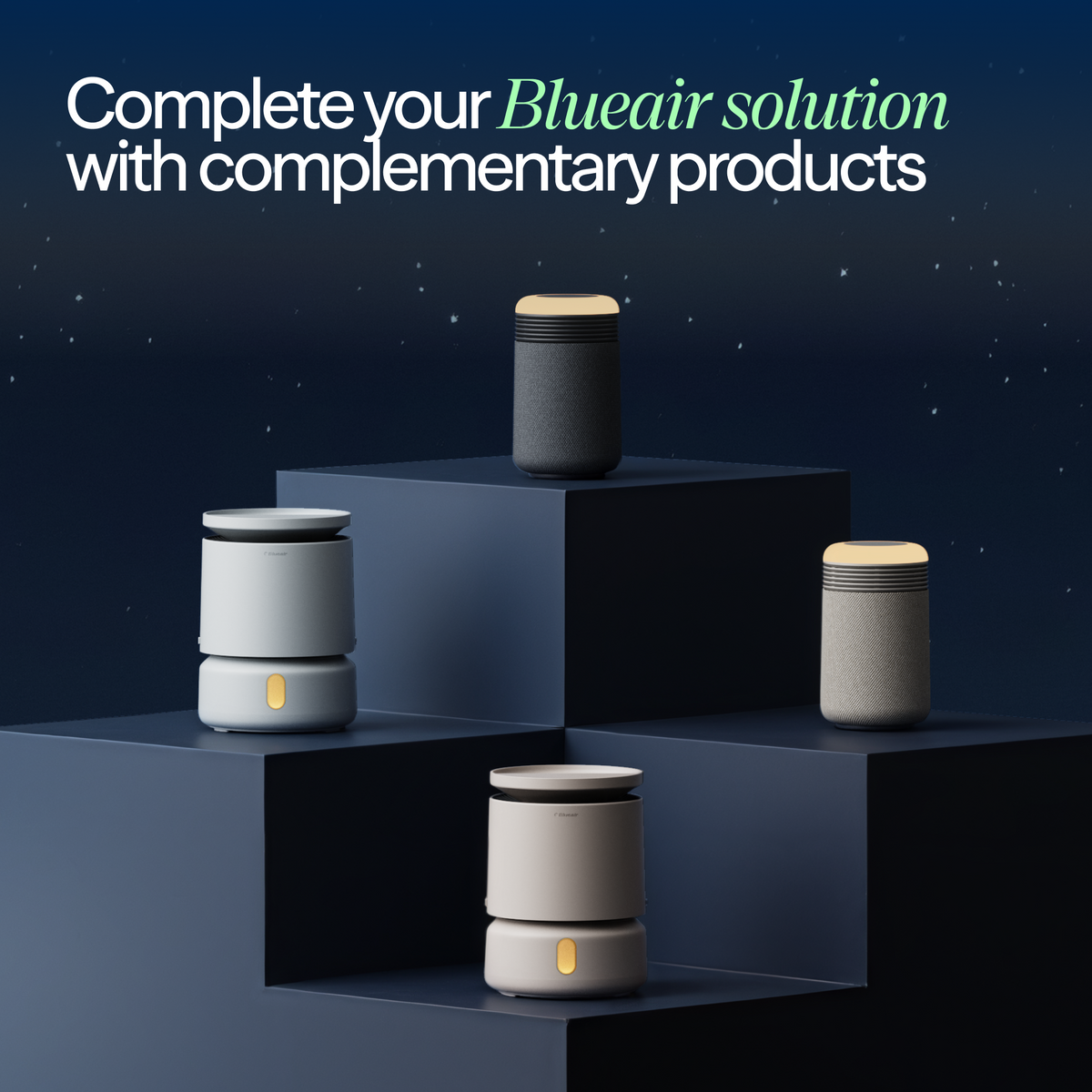 Blueair Mini Restful™ Air Purifier with Sunrise Clock – Blue