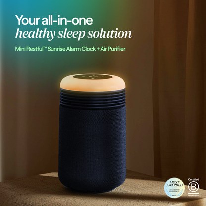 Blueair Mini Restful™ Air Purifier with Sunrise Clock – Blue