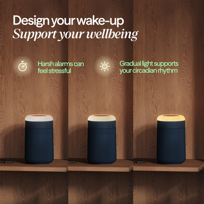 Blueair Mini Restful™ Air Purifier with Sunrise Clock – Blue