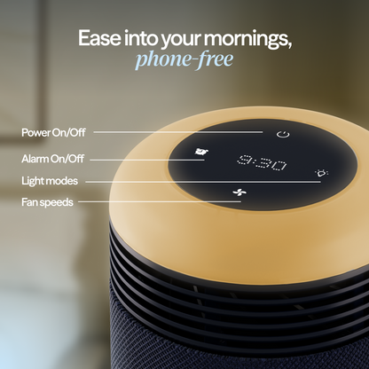 Blueair Mini Restful™ Air Purifier with Sunrise Clock – Blue