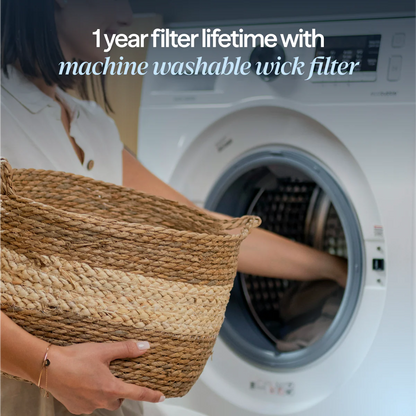 Blueair DreamWell™ Humidifier Small Grey - 48h InvisibleMist™, Aroma Stone, Mood Lighting